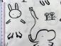 Preview: Patchworkstoff. Figur Hase Detailansicht mit Maß.