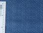 Preview: Stoff. Blauer Patchworkstoff mit vielen kleinen weißen Herzen. Detailansicht mit Maß.