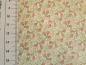 Preview: Patchworkstoff mit niedlichen, kleinen Blüten in corall und hellgrün auf creme. Von Timeless Treasures.  Detailansicht mit Maß.