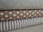 Preview: Verschiedene Baumwollstoffe in beige.