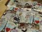Preview: Romantischer Patchworkstoff mit Fahrrad, Blumen, Herzen in Paris. Von Timeless Treasures.