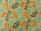 Preview: Stoff, Meterware von Moda aus der Serie Refresh. Blüten in apricot und mint auf gelben Untergrund.