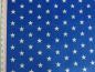 Preview: Verschiedene Baumwollstoffe in royal blau. Detailansicht mit Maß.