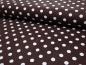 Preview: Baumwollstoff, Punkte,0,9cm, braun