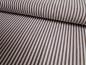 Preview: Baumwollstoff, Streifen,0,3cm, braun