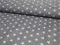Preview: Baumwollstoff, Sterne, 0,9cm, grau