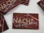 Preview: Etikett zum Aufnähen Nachtschwärmer bordeaux