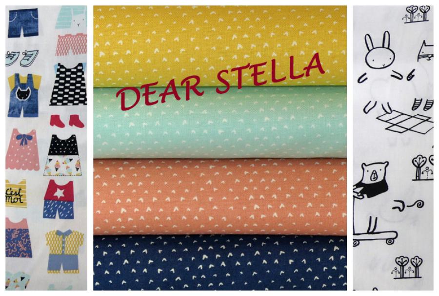 Preview: Verschieden Patchworkstoffe von Dear Stella aus der Serie Dress me for the Playground.