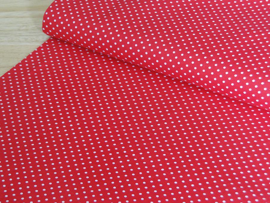Baumwollstoff, Streifen 0,5cm, rot