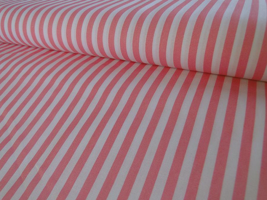 Baumwollstoff, Streifen 0,5cm, rosa