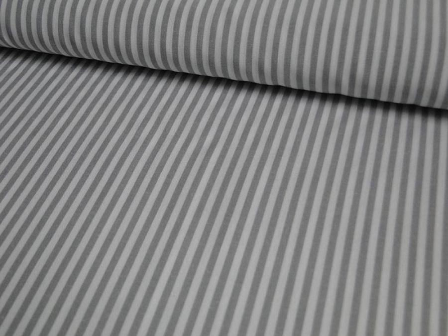 Baumwollstoff, Streifen,0,3cm, grau