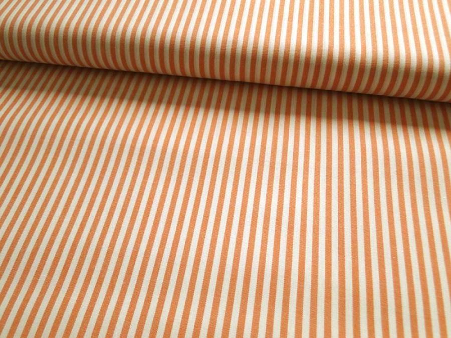 Baumwollstoff, Streifen,0,3cm, orange