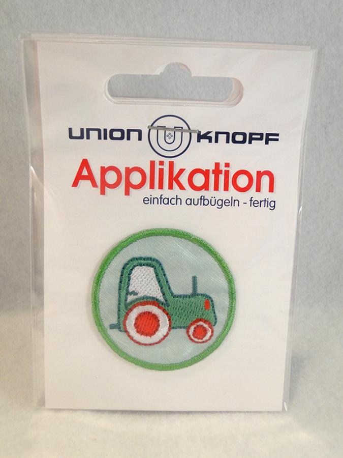 Traktor grün - Applikation zum Aufbügeln