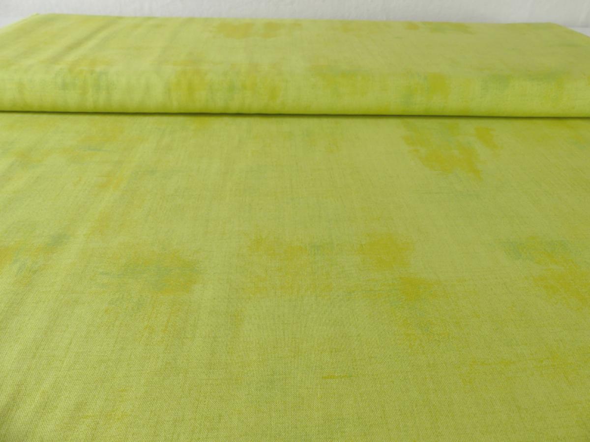Patchworkstoff von Moda aus der Serie Grunge. Farbe grün, limone.
