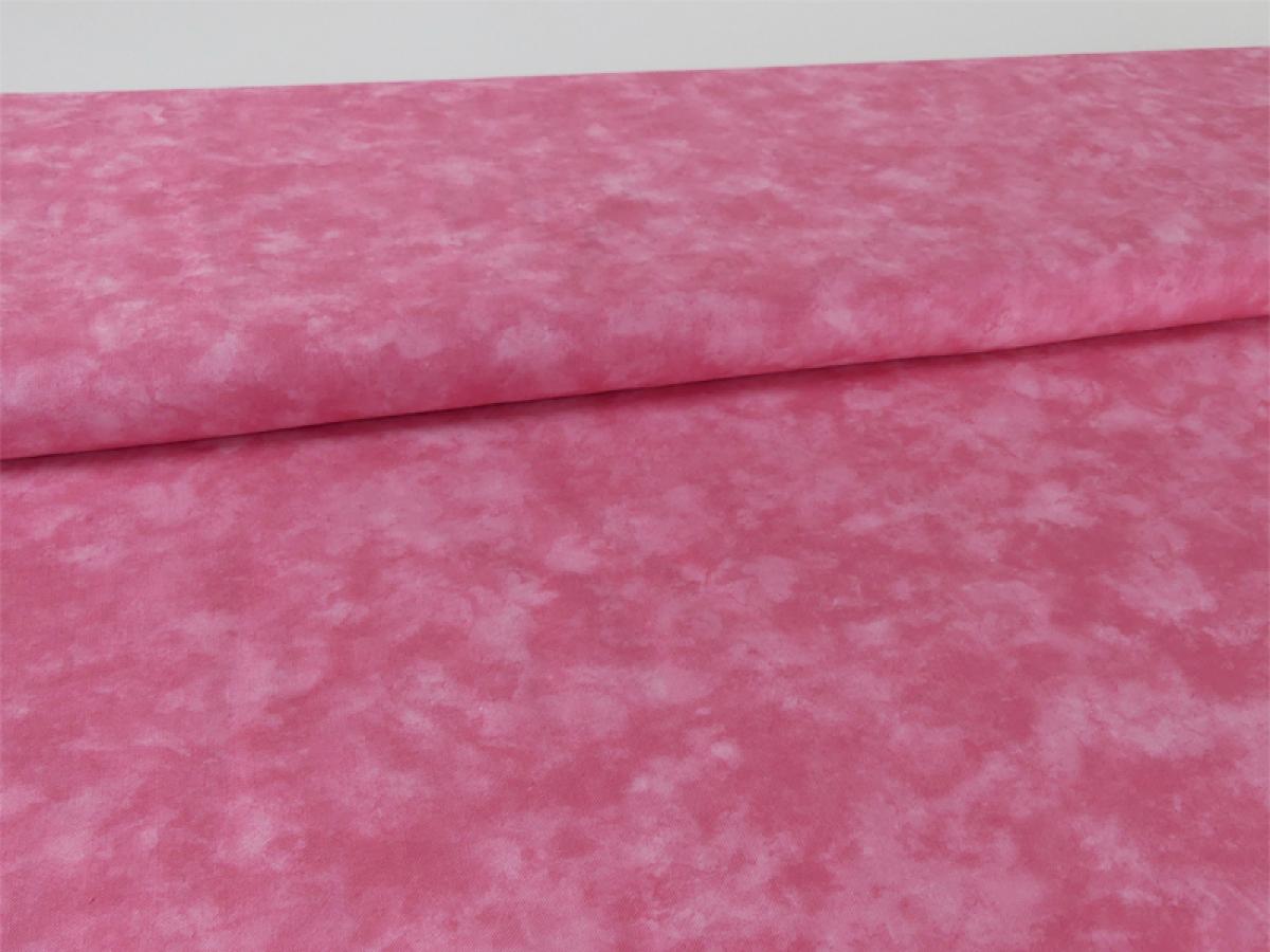 Patchworkstoff, Meterware. Rosa, pink marmorierter Klassiker von Moda aus der Serie Marbles.